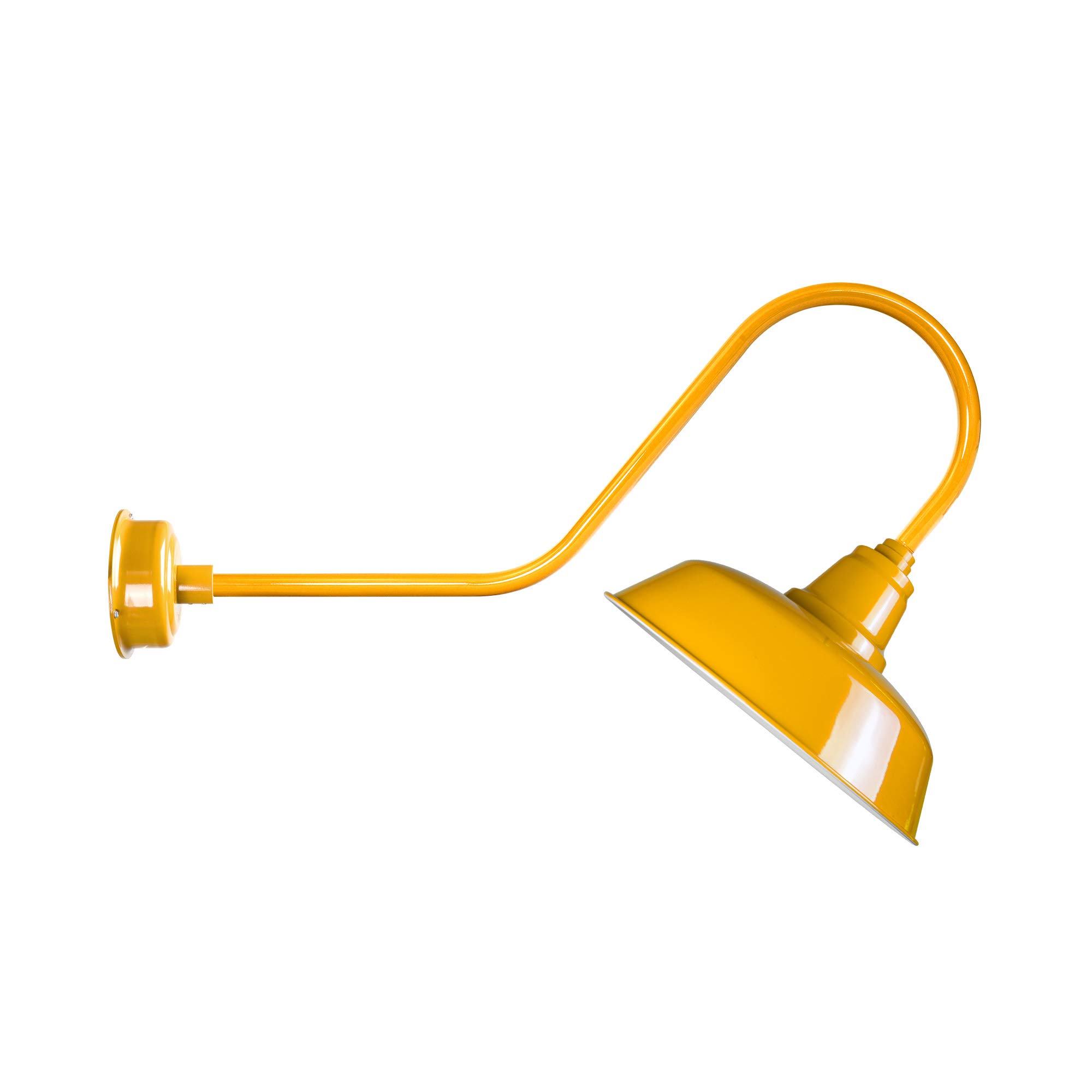 16-Inch Goodyear LED Barn Light with Urban Arm in Yellow - Vintage Industrial Lighting for Farmhouse, Garage & Outdoor Spaces