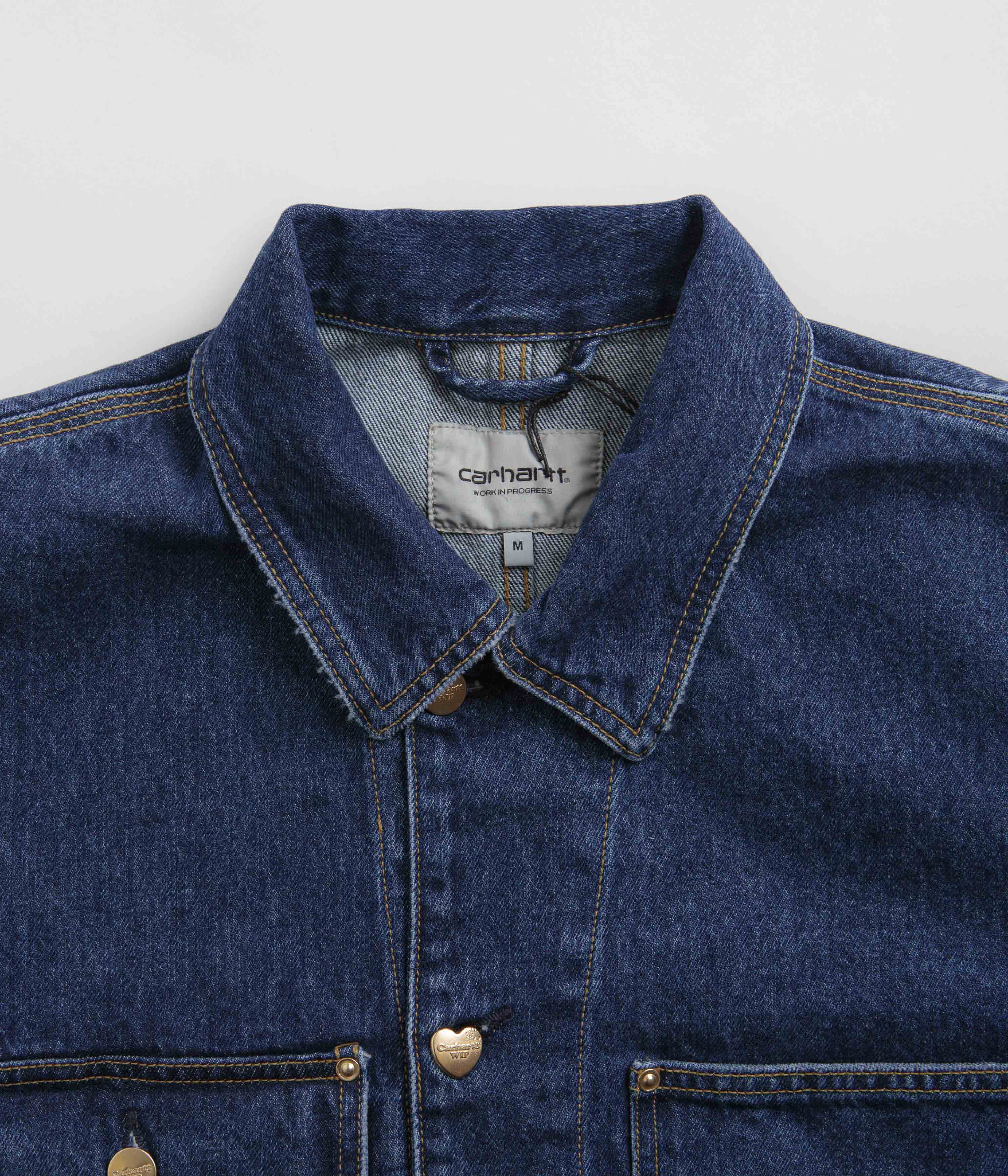 Carhartt Nash Jacket for Men - Blue Stone Washed Denim Workwear - Durable & Comfortable for Outdoor Work, Construction & Casual Wear