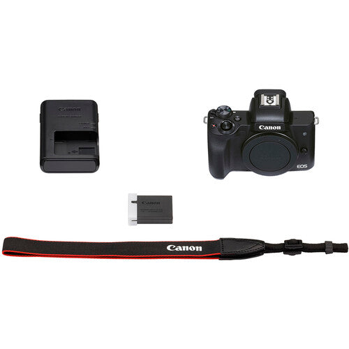 Canon EOS M50 Mark II Mirrorless Digital Camera Body Only (Black) - Perfect for Vlogging, Travel Photography & Content Creation