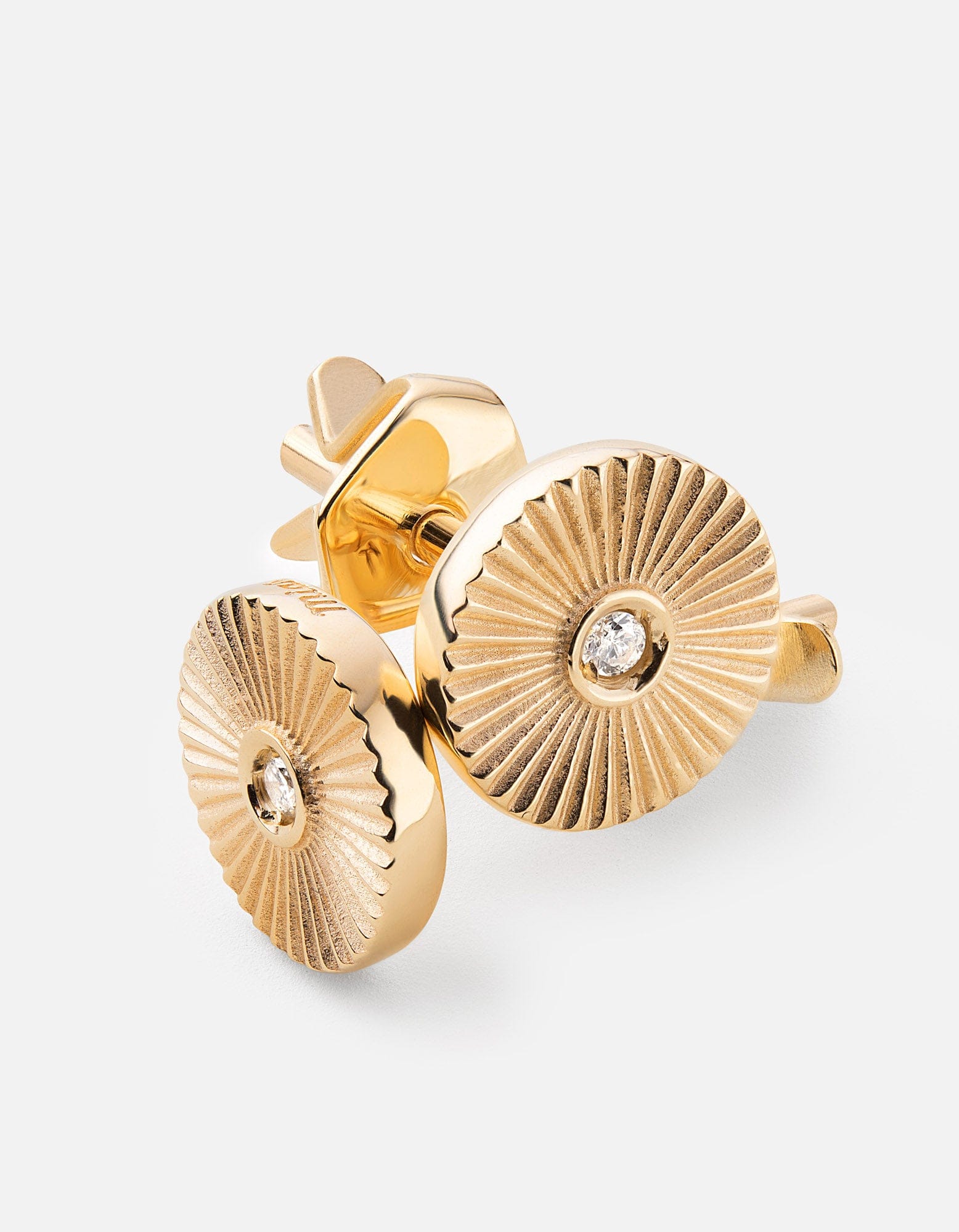 14K Gold Pavé Stud Earrings for Women - Minimalist Luxury Jewelry for Everyday Wear & Special Occasions