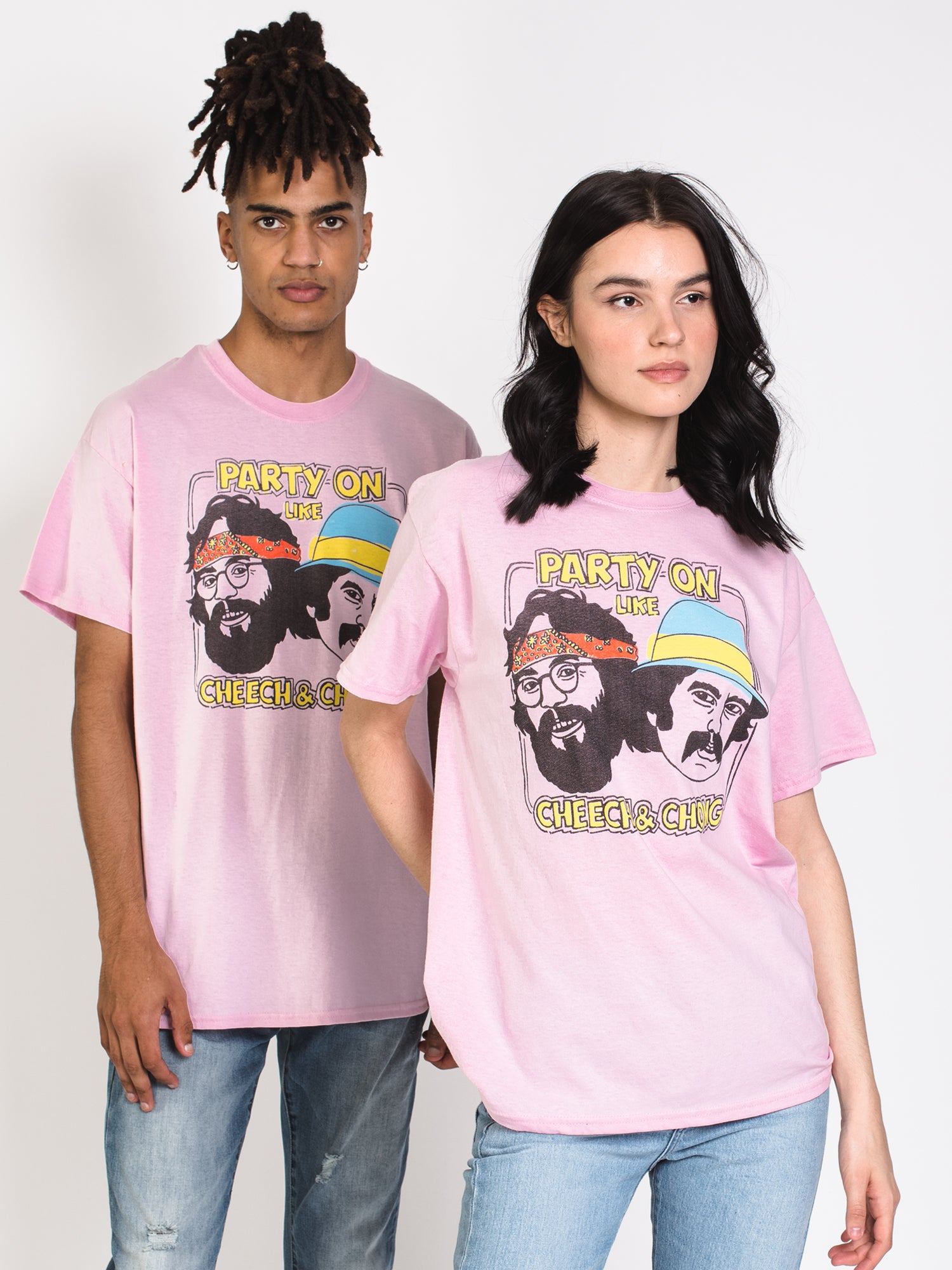 Cheech & Chong Party On T-Shirt - Vintage Comedy Graphic Tee for Fans - Perfect for Casual Wear, Concerts & Gifts