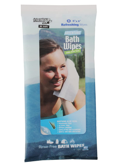 Adventure Bath Wipes for Camping & Travel - Biodegradable Wet Wipes for Outdoor Hygiene, Hiking, Backpacking & Emergency Use