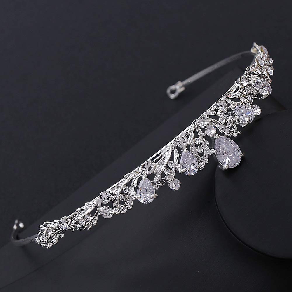 Elegant Silver Bridal Tiara & Rhinestone Crown for Women & Girls | Wedding Headpiece for Bride, Prom, Party | Perfect for Bridal Shower, Pageant & Special Occasions