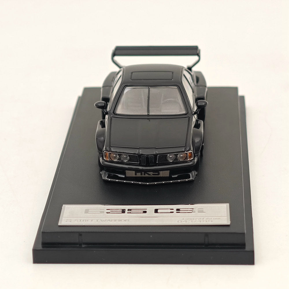 1:64 Scale BMW E24 635 CSI Sharknose Black Diecast Model Car - Limited Edition of 499 - Collectible Miniature Vehicle for Display, Racing Enthusiasts & Car Model Collections