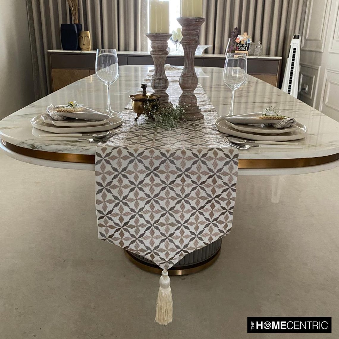 Adore Ivory Linen Decorative Table Runner - Elegant Dining Table Decor for Weddings, Parties & Holiday Celebrations