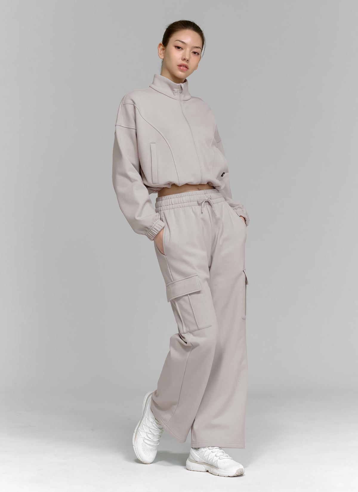 Soft Cotton Fluffy Cargo Wide Leg Pants for Women - Comfortable Loungewear & Streetwear Fashion