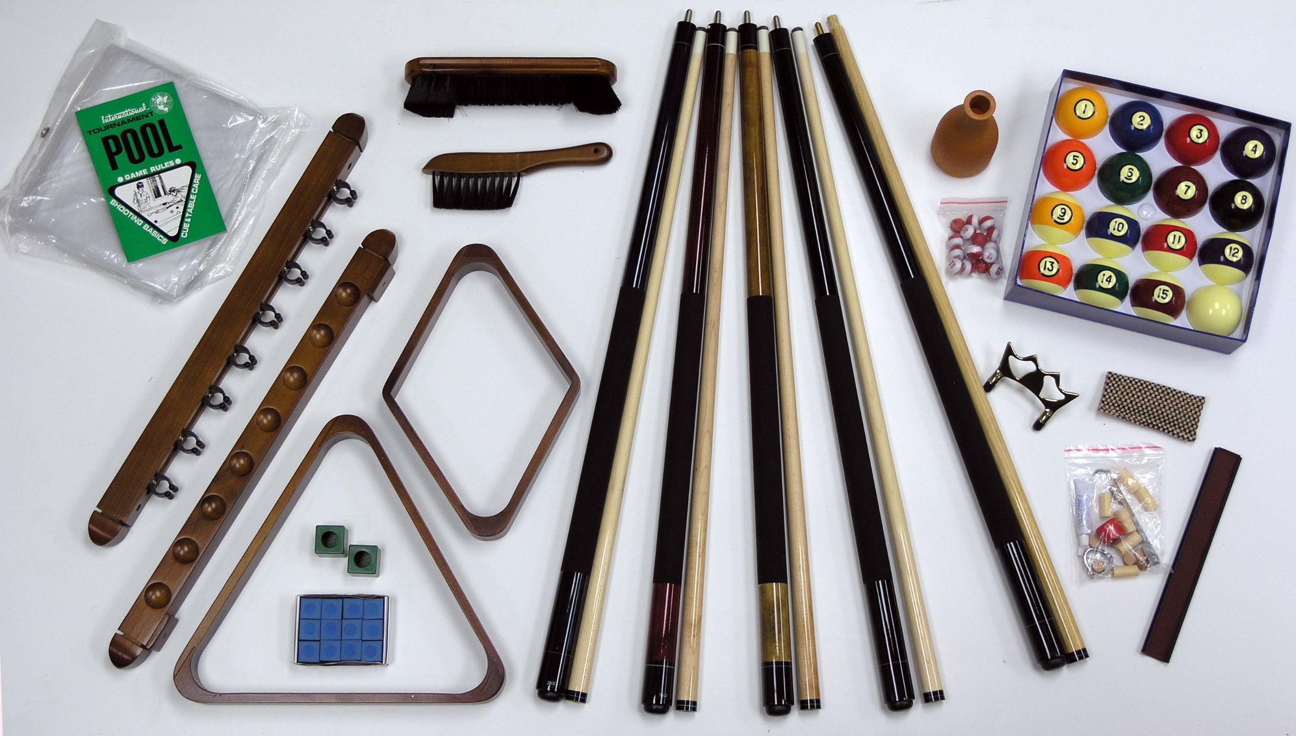 Premier 32-Piece Pool Table Accessory Kit - Complete Billiard Set with Cues, Balls & Rack - Perfect for Home Game Rooms & Bars