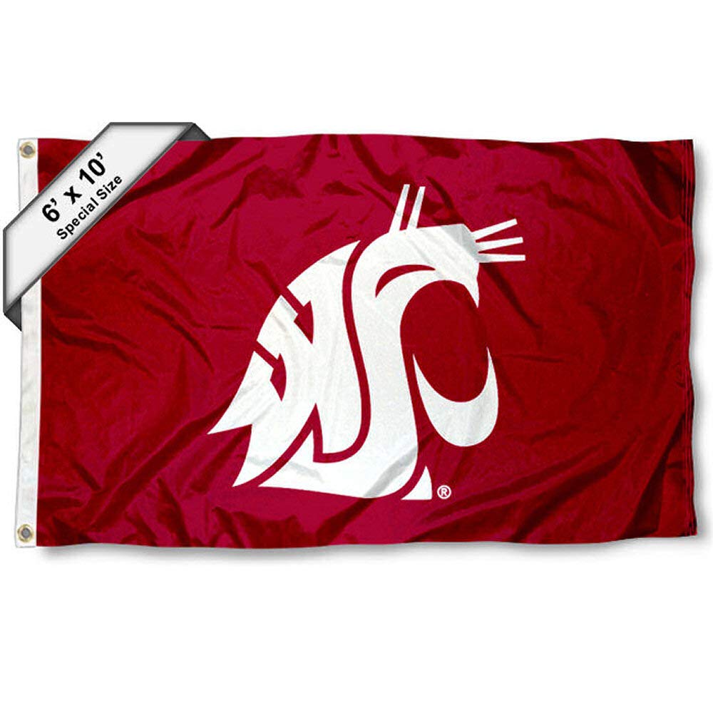 Washington State Cougars 6x10 Feet College Flag - Durable Outdoor/Indoor Banner for Football Games, Tailgating & School Spirit