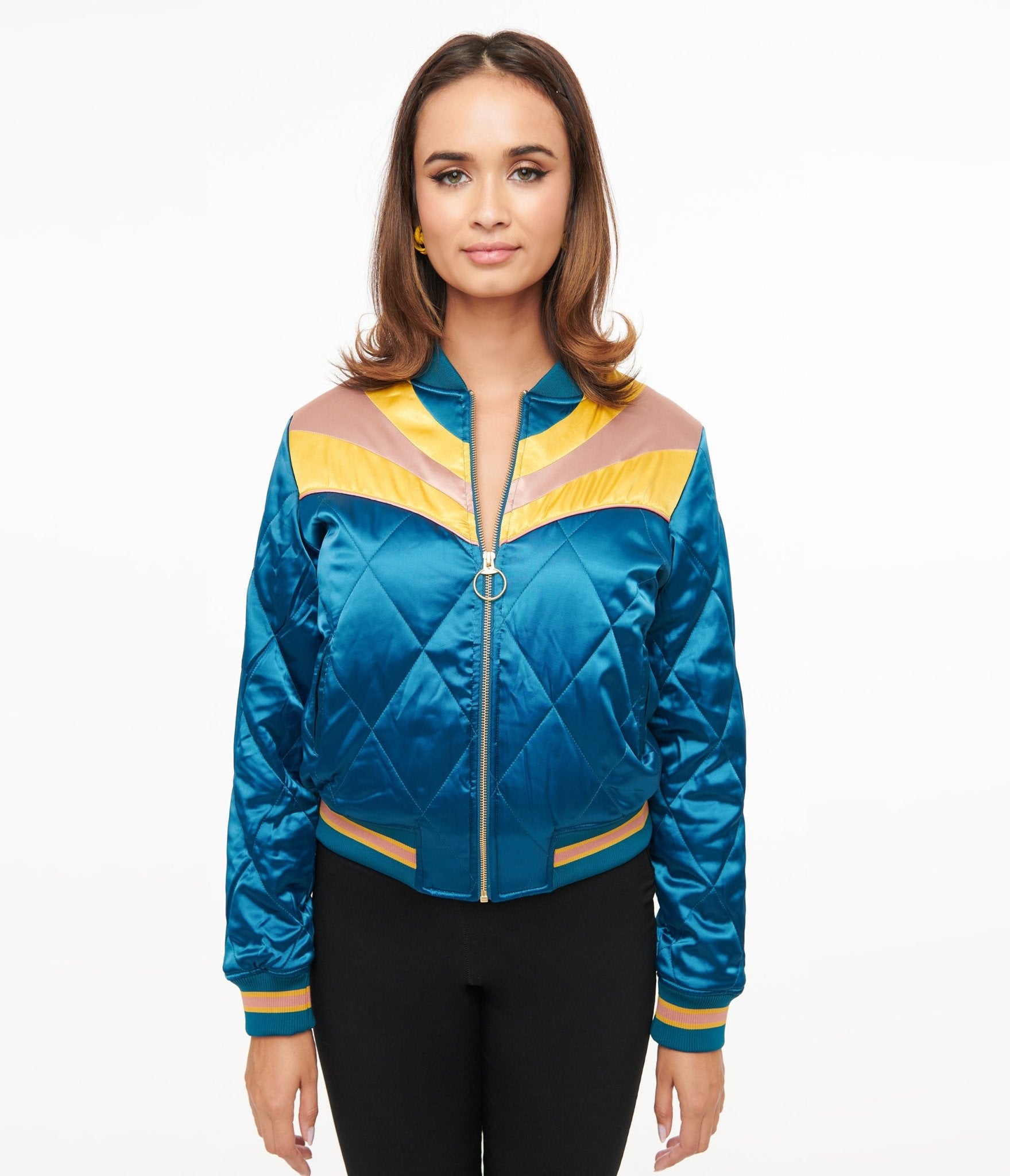 Vintage 1970s Teal Peacock Rising Sun Embroidered Bomber Jacket - Classic Rock Style Retro Chainstitch Coat for Men & Women | Perfect for Concerts, Festivals & Retro Fashion Outfits