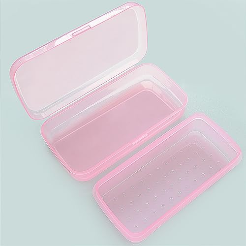 CGBE Clear Plastic Sterilizing Tray - Transparent Nail Art Tool Sterilizer Box for Manicure, Tweezers & Hair Cutting Tools | Hygienic Storage Organizer for Salon & Home Nail Care