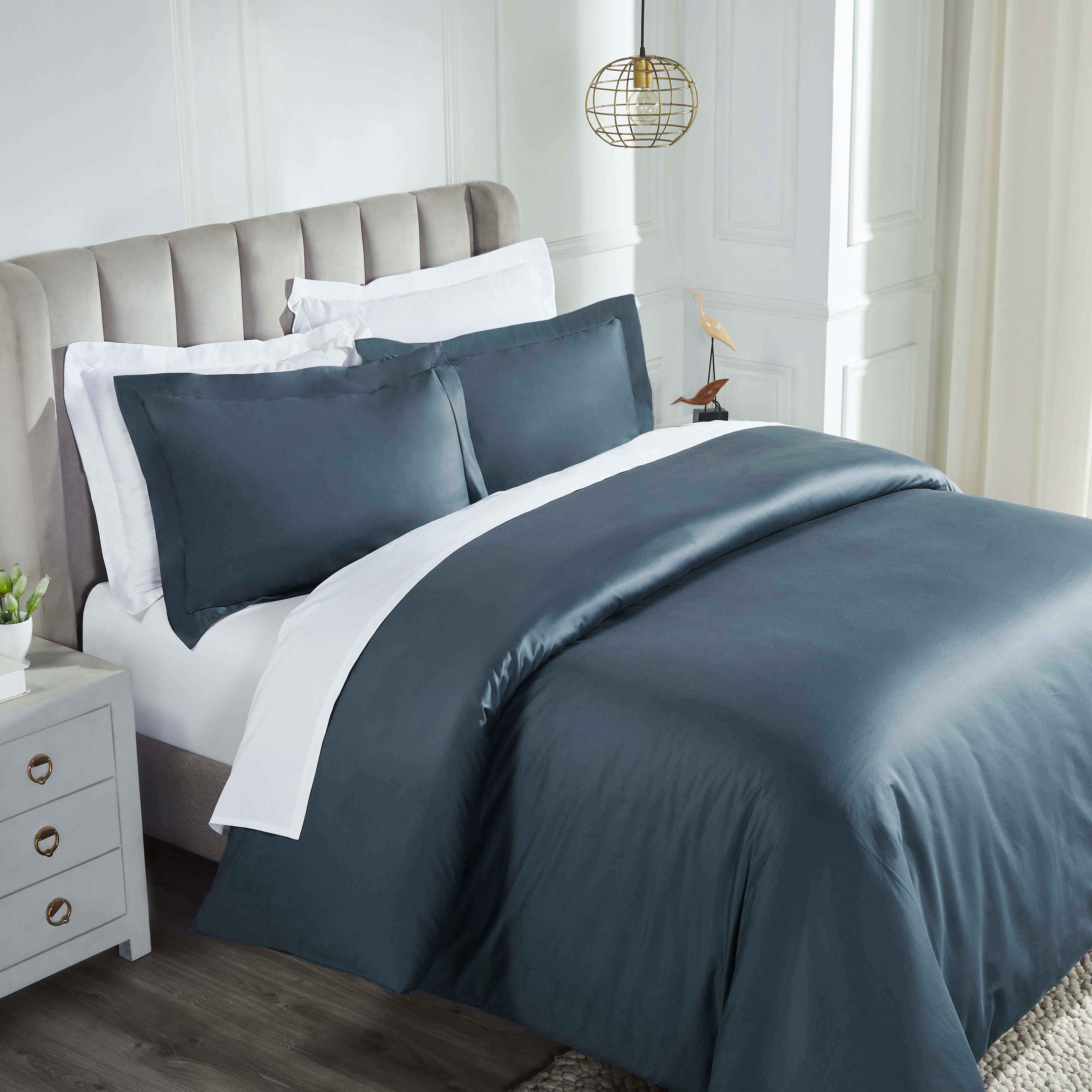 Luxury 850 Thread Count 100% Cotton Duvet Cover Set - King Size, Soft & Breathable Bedding for Hotel-Like Comfort - Perfect for Master Bedrooms, Guest Rooms & Airbnb Stays