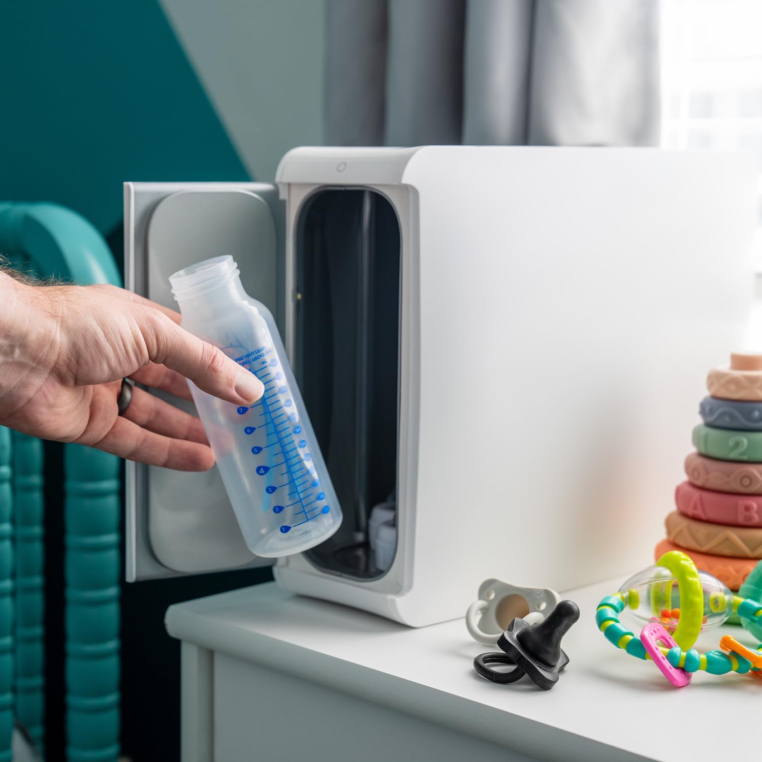 PhoneSoap XL UV Sanitizer & Charger | Large Capacity UV Light Sanitizing Box for Phones, Tablets, Baby Bottles | Kills 99.9% Germs on Toys, Remotes, Keys | Perfect for Home, Office, Nursery & Travel (Black)