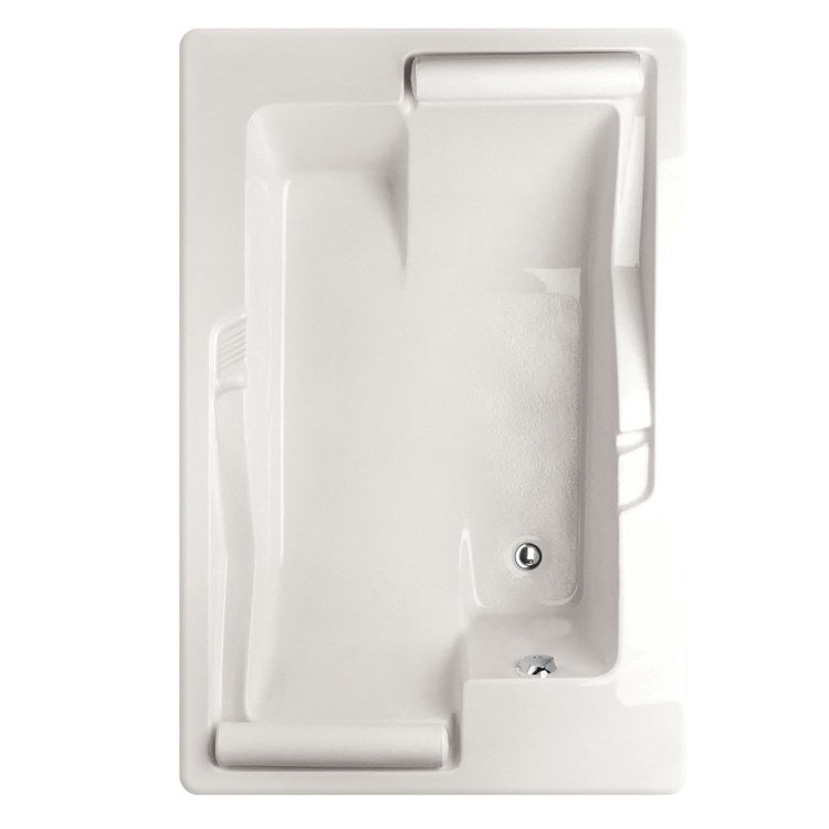 Ashley Drop-In White Rectangle 8-Jet Acrylic Air Tub - 72 x 48 x 18 Inch - Designer Collection for Luxury Bathroom Spa Experience