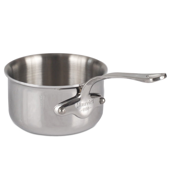 Mauviel M'COOK 5-Ply Stainless Steel Saucepan - Professional Cookware for Home Chefs & Gourmet Cooking - Perfect for Sauces, Stews & Simmering