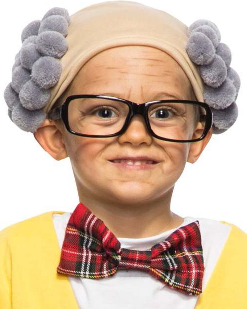 100 Days Little Grandpa Costume Set - Kids Wig & Glasses for 100th Day Celebration, Birthday Party & Photo Props