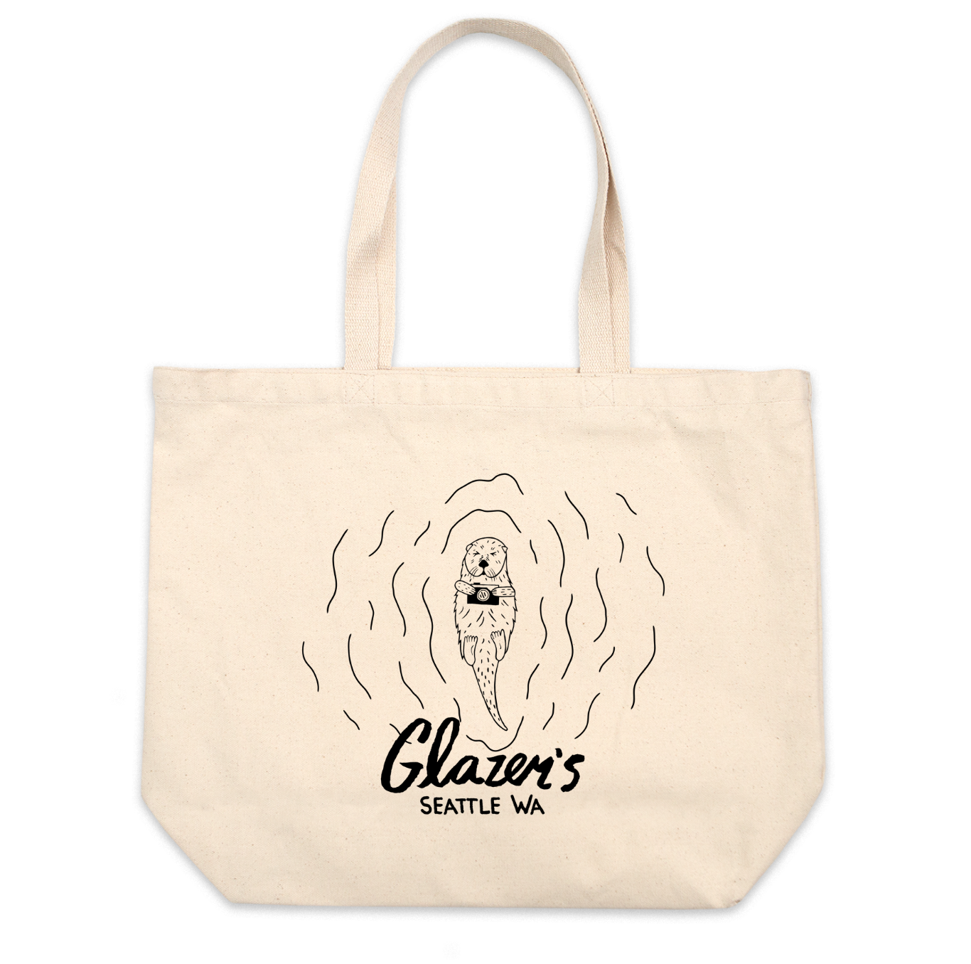 Glazer's Otter Jumbo Canvas Tote Bag - Large Eco-Friendly Reusable Shopping Bag for Groceries, Beach, Work & Travel