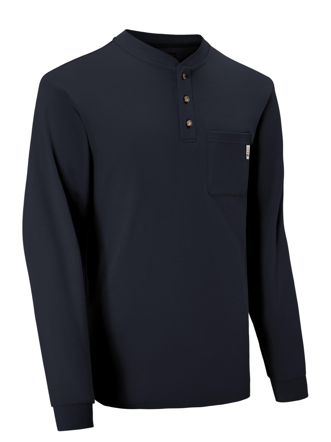 Flame Resistant Shirts for Men - Lightweight 6.5oz Long Sleeve Henley Shirts, CAT2 NFPA2112 Certified FR Workwear - Ideal for Industrial Safety, Welding & Oilfield Jobs