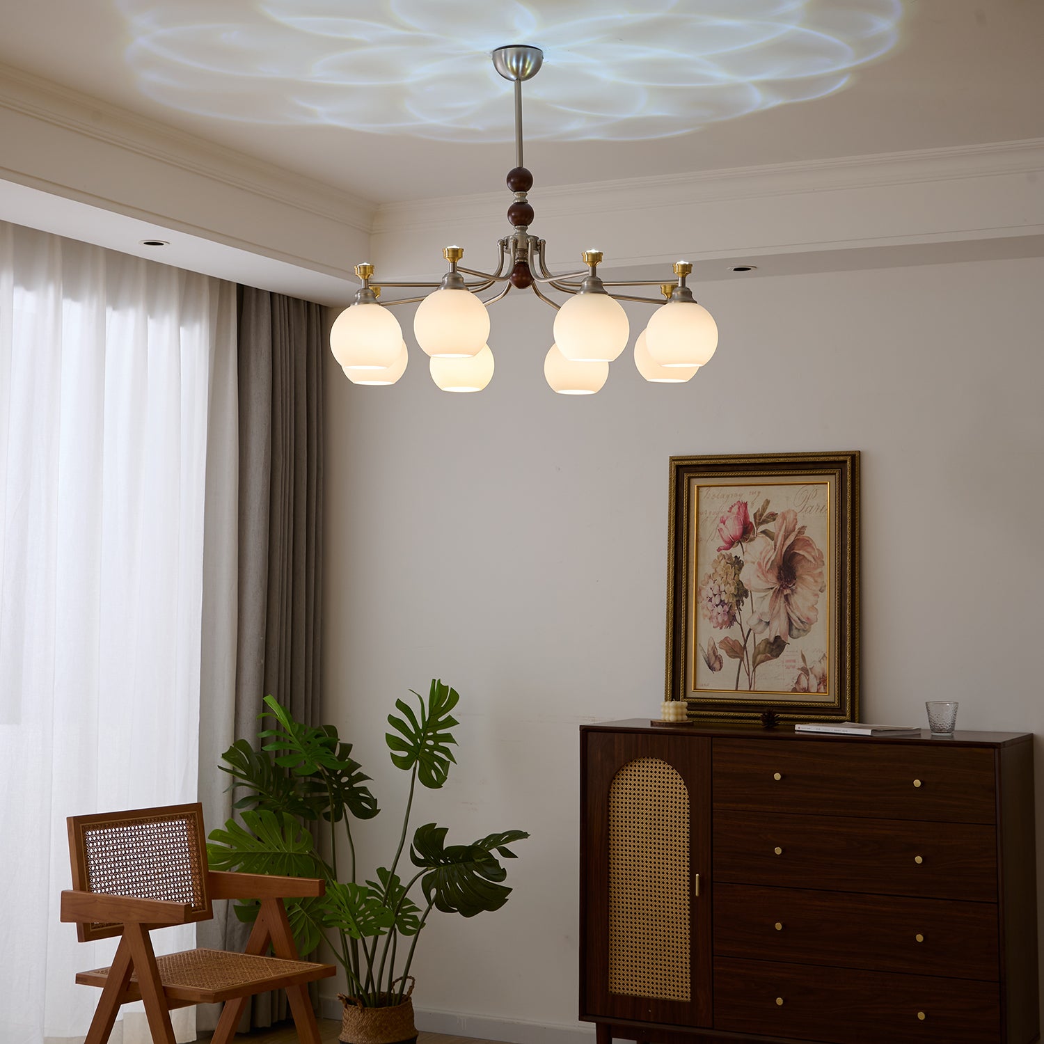 Lucienne Orb Chandelier - Modern Crystal Ceiling Light Fixture for Dining Room, Living Room, Bedroom | Elegant Lighting for Home Decor & Interior Design