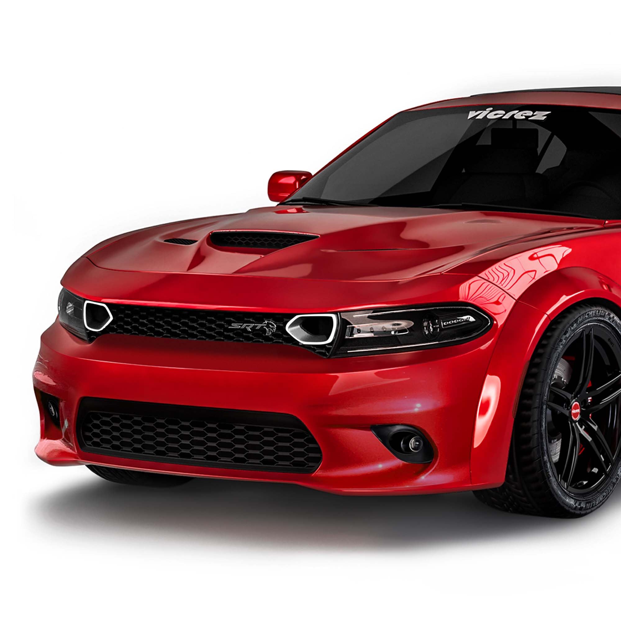 Vicrez LED Lights for SRT Grilles vz102173 - Compatible with Dodge Charger 2015-2022 | Upgrade Your Car's Front Grille Lighting for Enhanced Style & Night Visibility