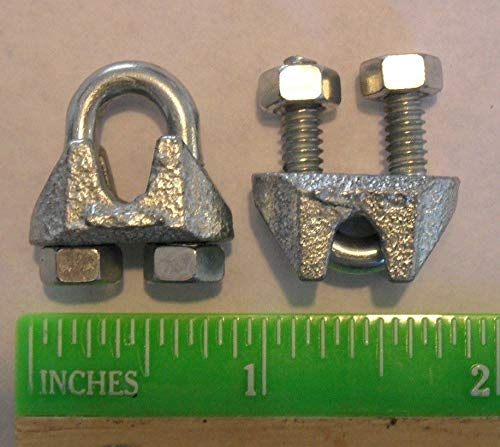 Galvanized Steel U-Bolt Cable Clamps for 1/8