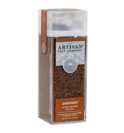 Premium Durango Hickory Smoked Sea Salt by SaltWorks - Natural Gourmet Seasoning for Grilling, BBQ & Meat Rubs - Perfect for Steaks, Ribs & Smoked Dishes
