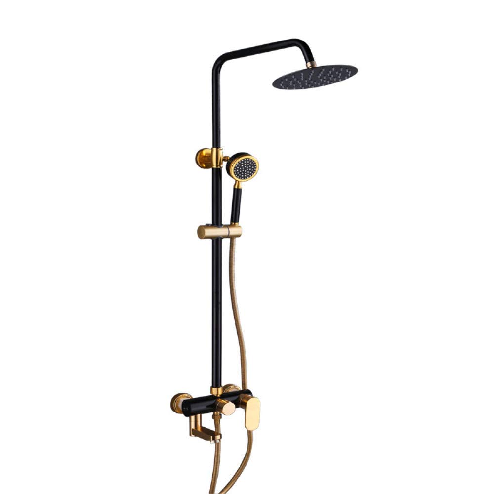 Luxury Black Matte Rain Shower System - Aluminum Full Bathroom Shower Set with Rainfall Head for Spa-Like Experience | Perfect for Modern Home & Hotel Bathroom Renovation