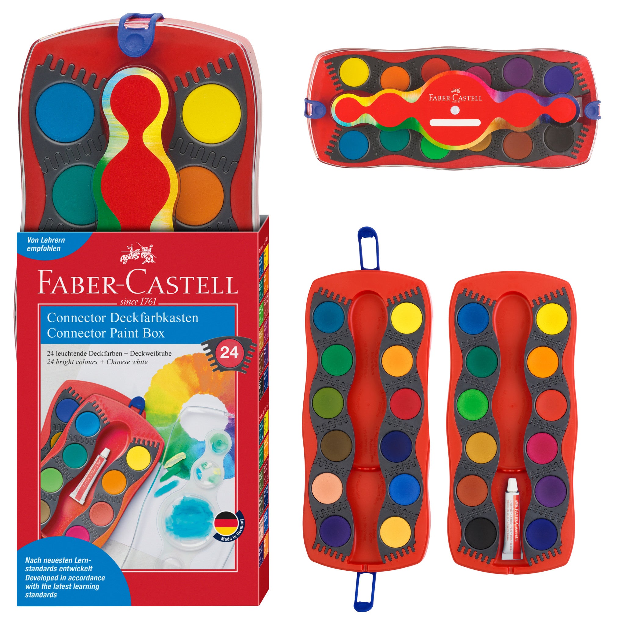 24-Color Connector Paint Box Set - Premium Quality for Artists & Hobbyists - Perfect for Canvas, Paper & DIY Crafts #125031