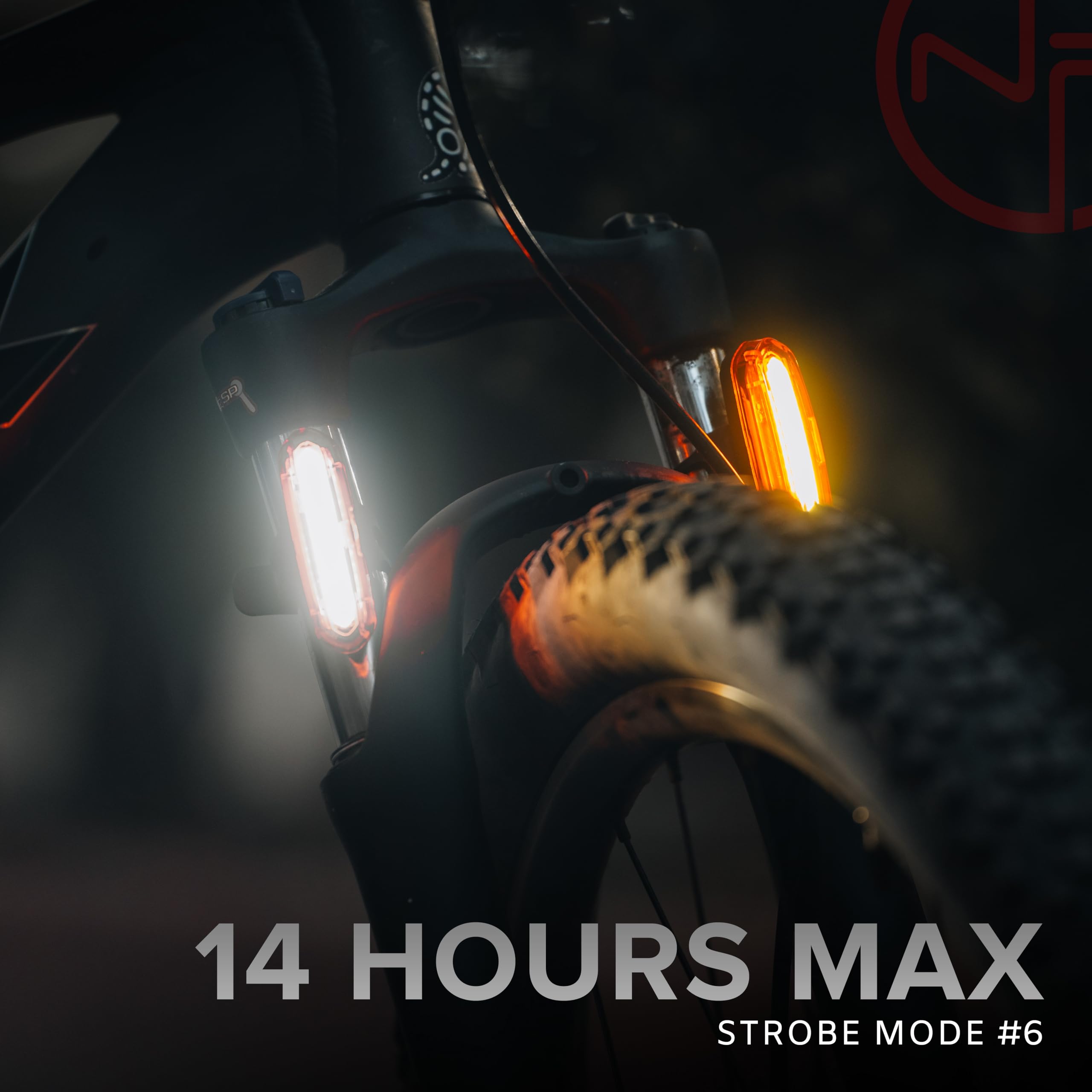 DUO-120 USB Rechargeable Bike Tail Light - High Visibility COB LED Strobe Light for Bicycles (Red/White & Red/Blue) | Perfect for Night Cycling, Commuting & Road Safety