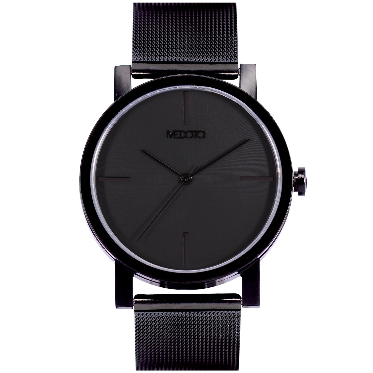 MEDOTA Stainless Steel Waterproof Men's Watch - Swiss Quartz Movement, Classic Black Dial (Model 21002) | Perfect for Business, Casual Wear & Outdoor Activities