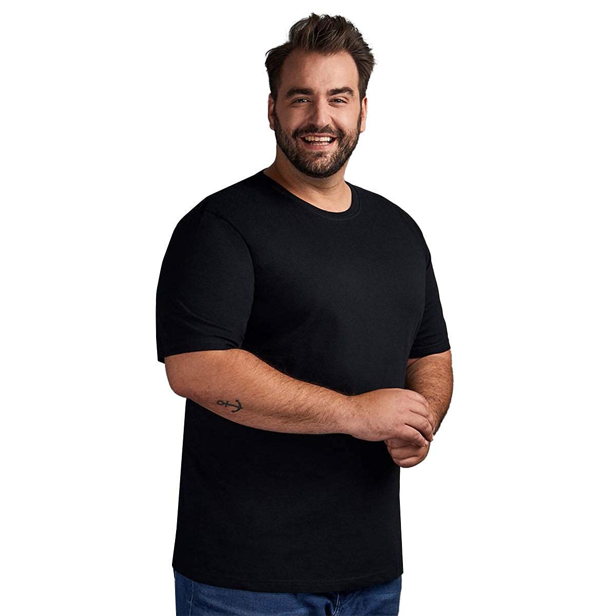 BILLIONHATS 12 Pack Big & Tall Men's Cotton T-Shirts - Premium Fitted Lightweight Short Sleeve Tees for Casual Wear, Gym & Everyday Comfort