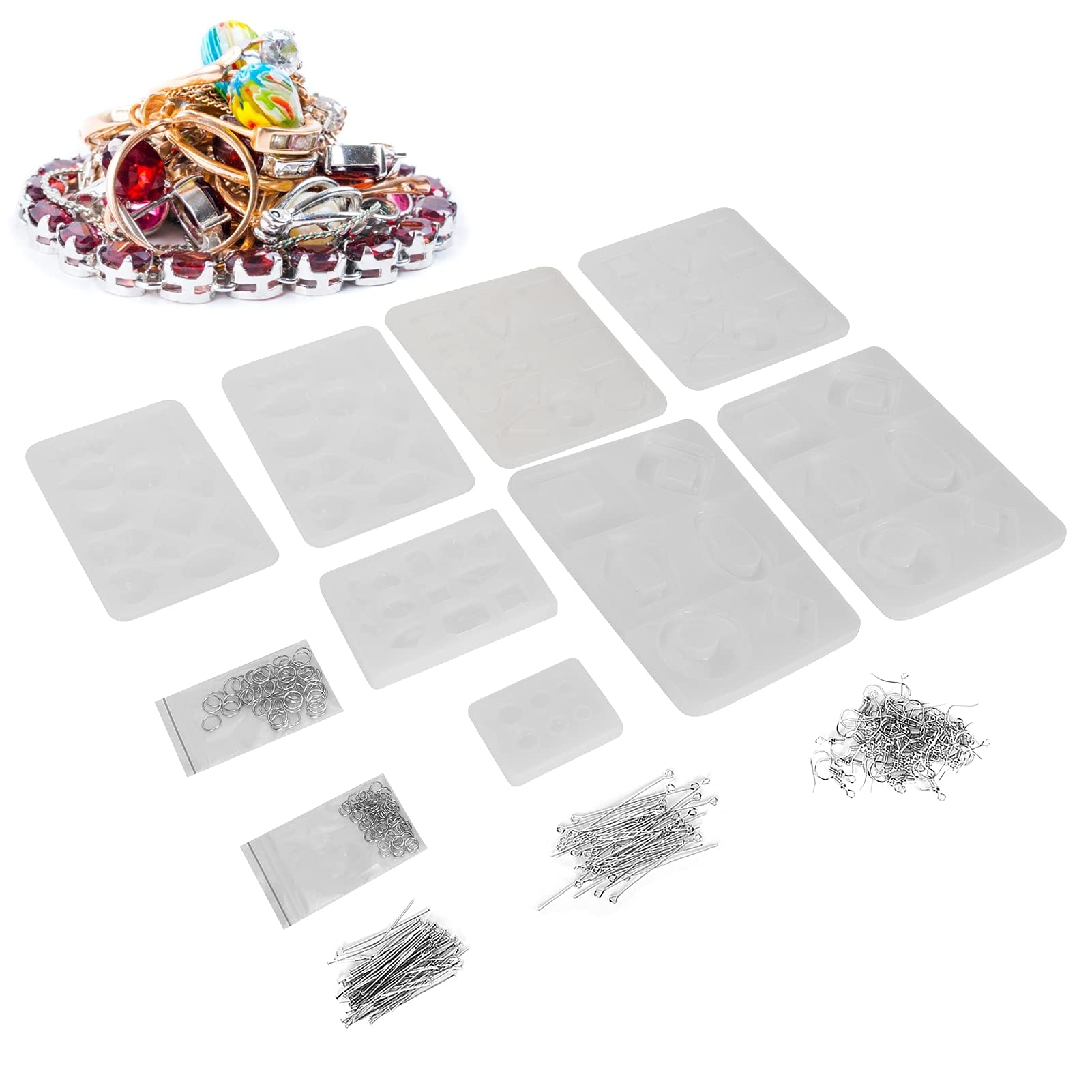 Premium Silicone Casting Molds & Tools Set for DIY Resin Crafts - Jewelry Pendant, Nail Art & Home Decor Making Kit - Perfect for Handmade Gifts & Creative Projects