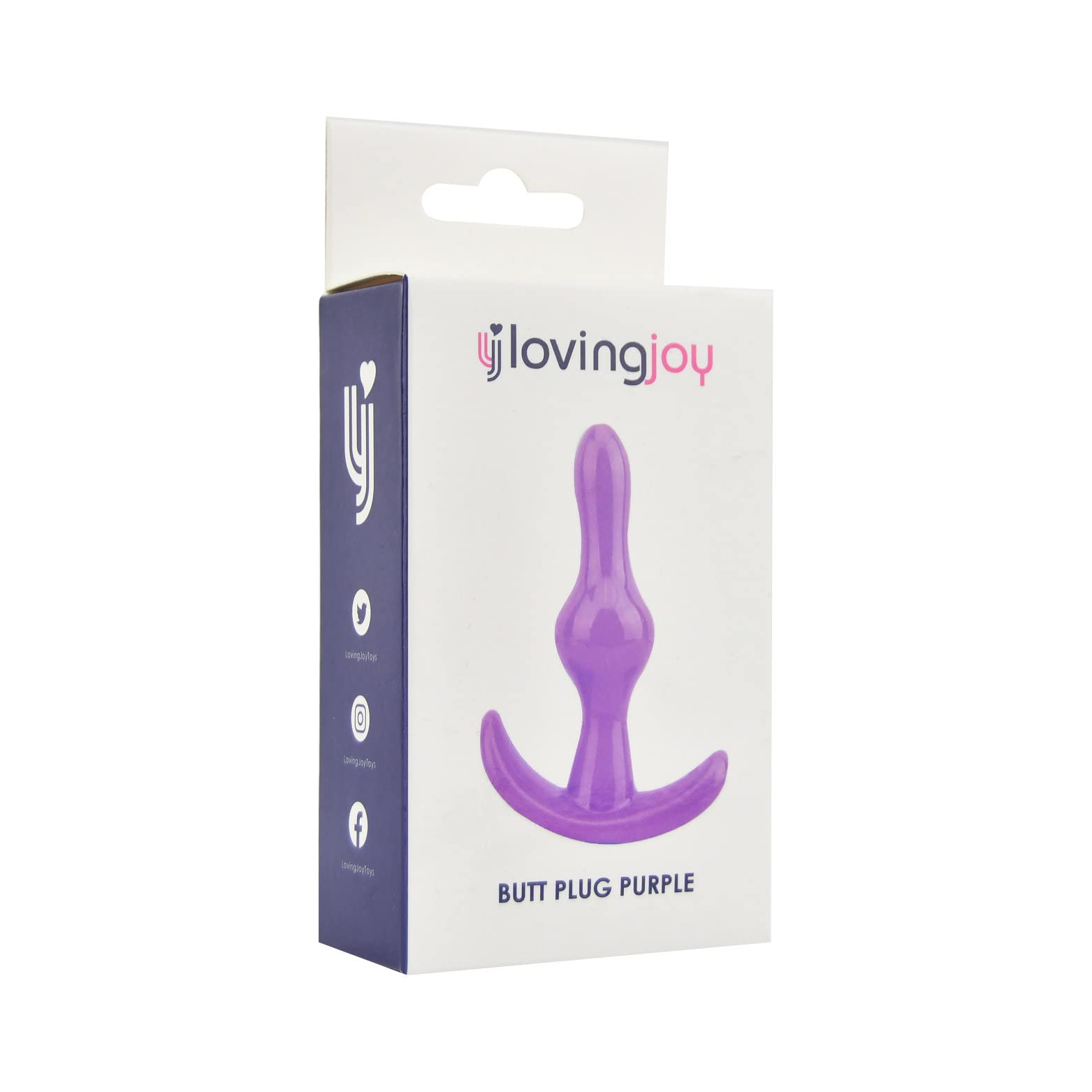 Purple Rippled Anal Plug with Handle - 3.5 Inch Silicone Butt Plug for Men & Women - Perfect for Couples Play, Solo Exploration & BDSM Scenes