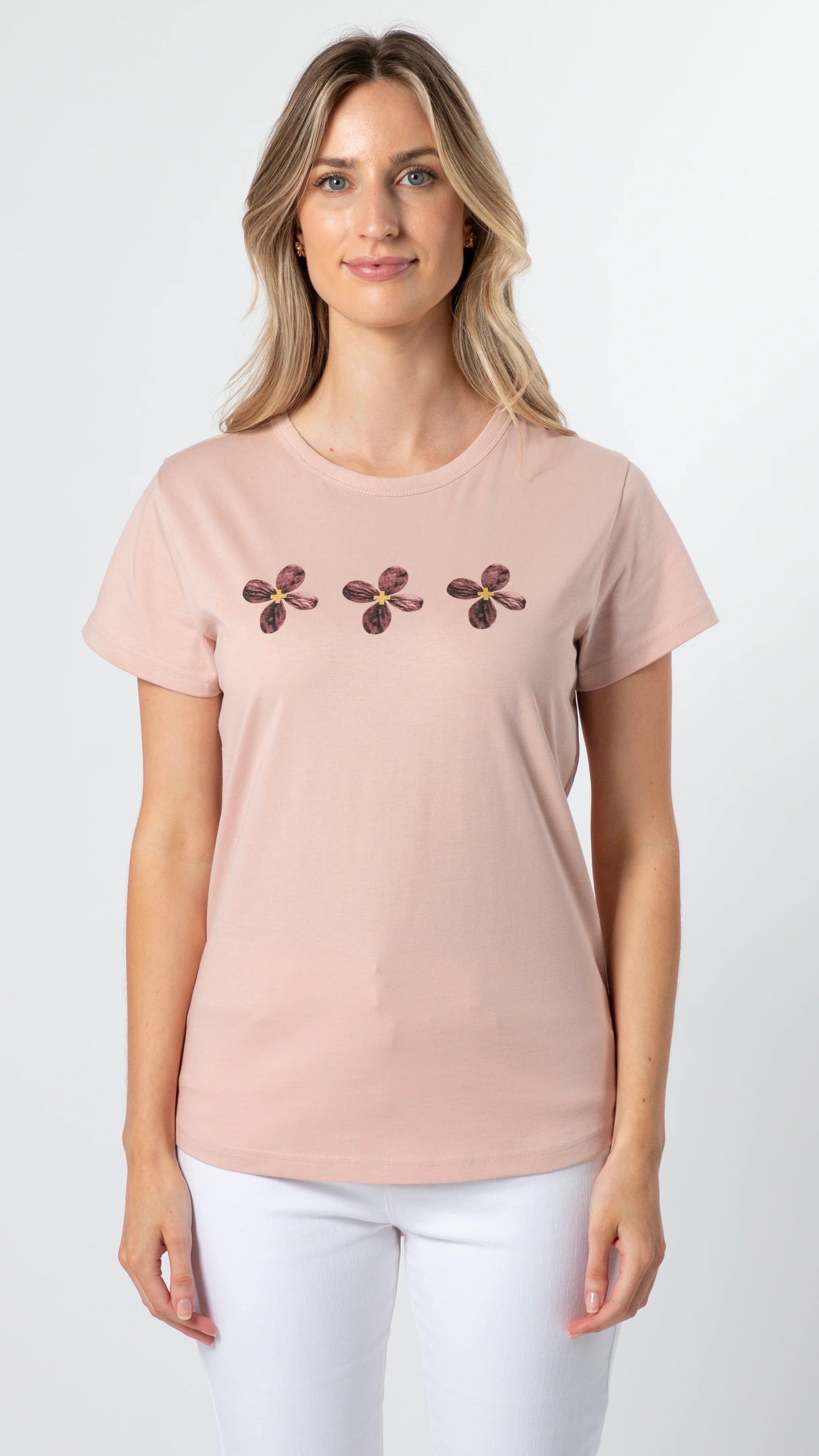 Vintage Floral T-Shirt with Antique Rose and Hydrangea Print - Women's Casual Tee for Summer Outfits & Boho Style