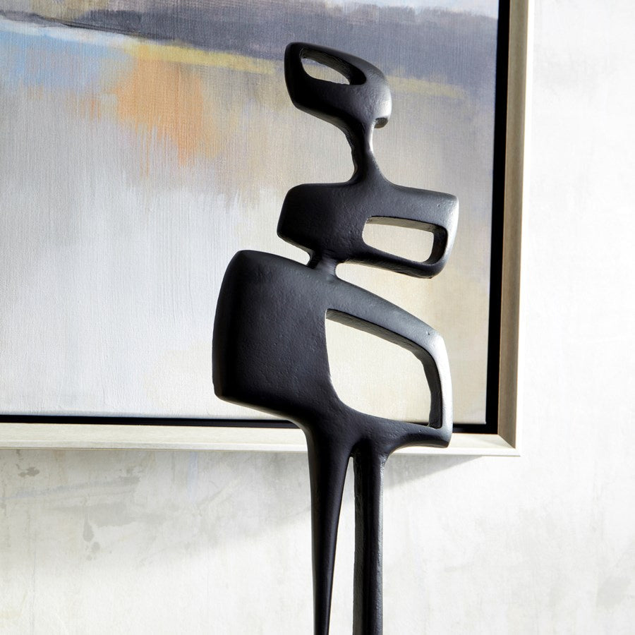 Cyan Design 10735 Rossastri Sculpture in Matte Black - Modern Home Decor for Living Room, Office & Shelf Display