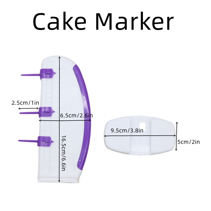 2-Piece Cake Measuring Marker & Balance Ruler Set - Professional Cake Decorating Tools for Precise Pattern Marking and Edge Decoration | Perfect for Birthday Cakes, Wedding Cakes, and Baking Projects