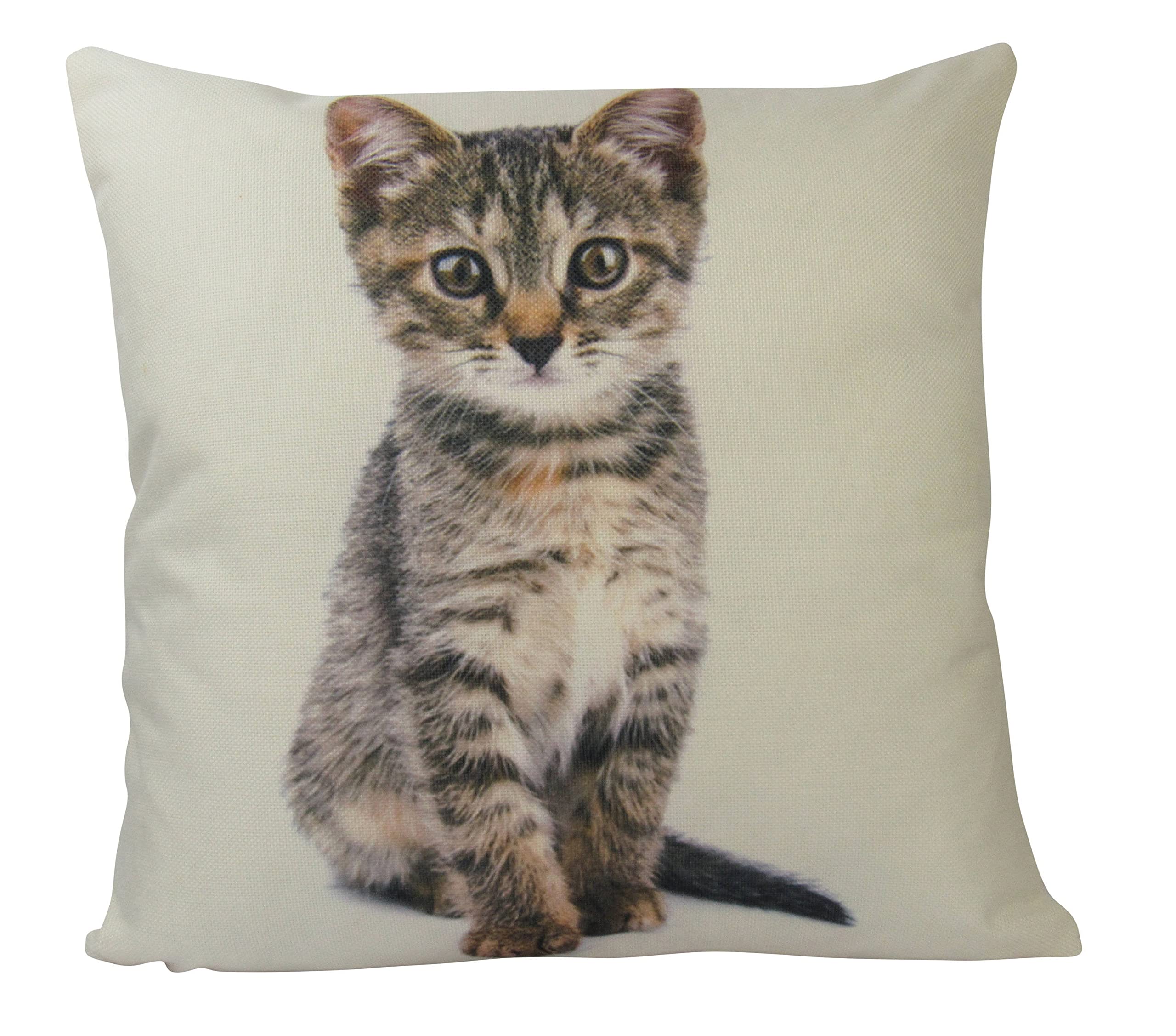 Calico Cat Throw Pillow Cover - Cute Cat Lovers Gift, Home Decor Accent Pillow for Sofa, Bed, Nursery - Perfect for Cat Photo Display & Cozy Home Decor