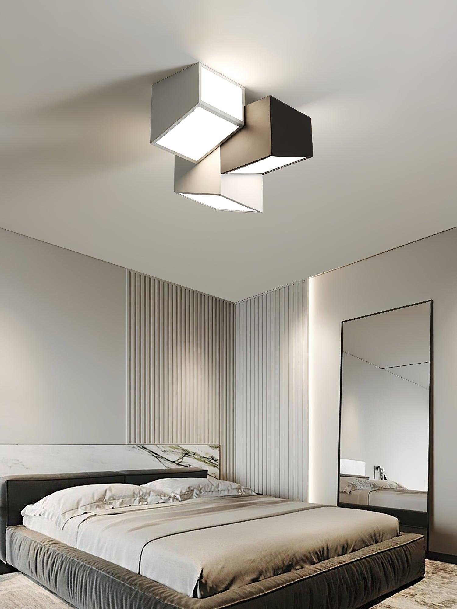 Modern Geometric Ceiling Light Fixture - Stylish Hexagon Design for Living Room, Bedroom & Dining Room - Energy Efficient LED Lighting for Home Decor