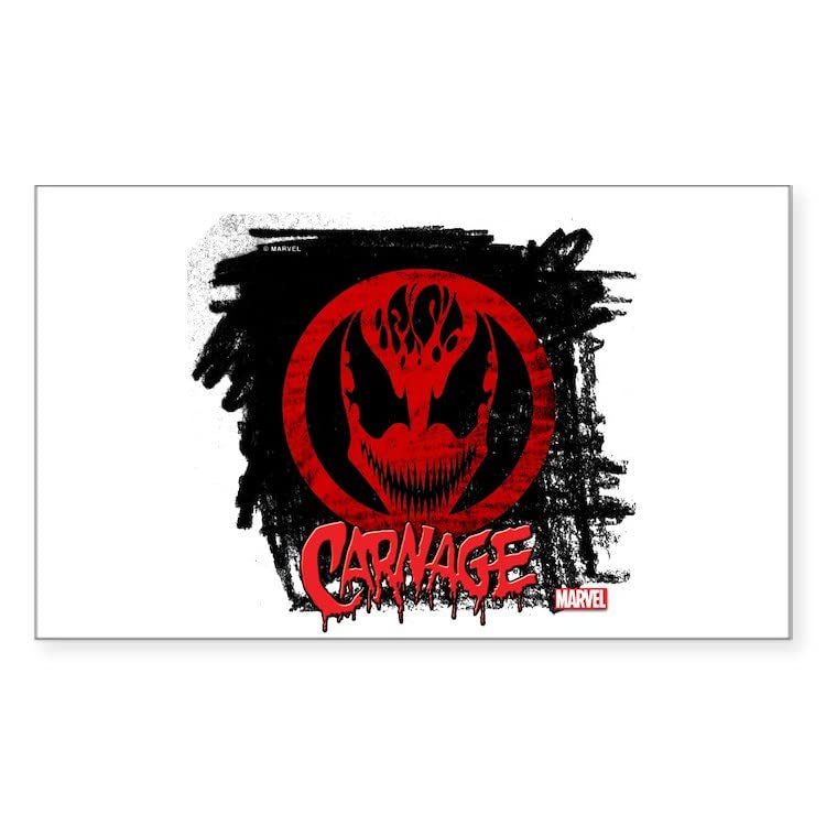 Carnage Chalk Rectangle Bumper Sticker - Vinyl Car Decal for Vehicles, Laptops & Windows - Perfect for Marvel Fans, Car Enthusiasts & Personalizing Your Ride