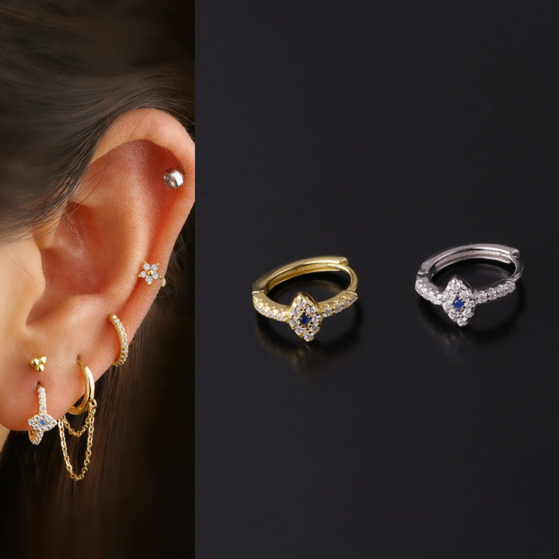 Small Hoop Earrings with Eye Ball Cartilage Design | HSPJ500 | Perfect for Punk, Gothic & Alternative Fashion Styles
