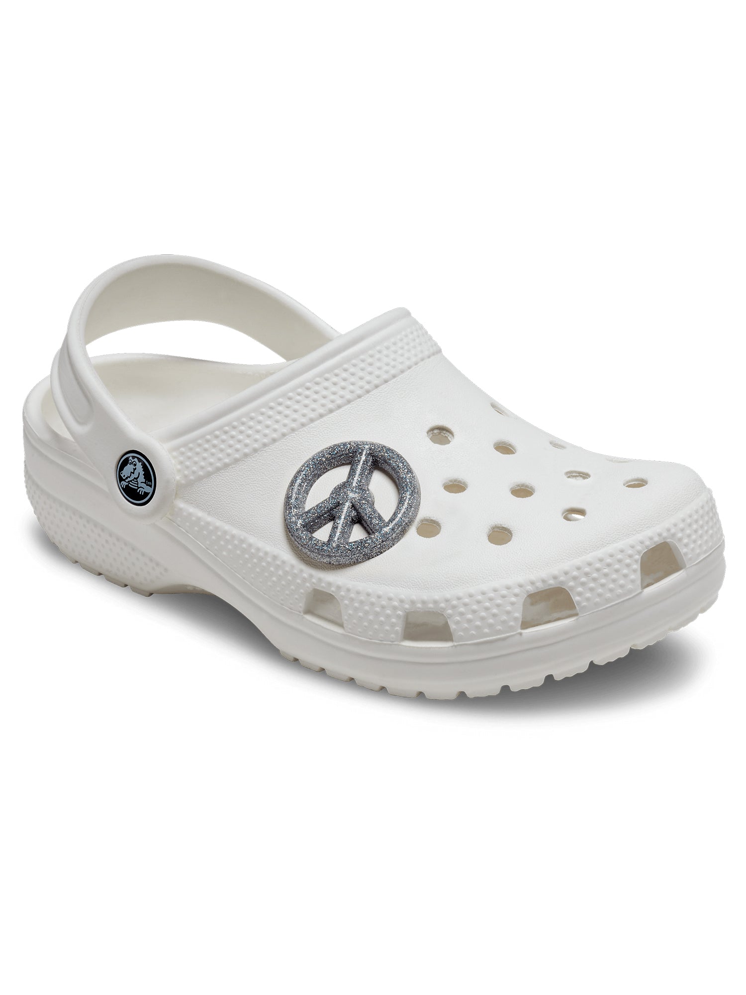 Crocs Jibbitz Glitter Peace Sign Charms - Shoe Accessories for Crocs Shoes - Perfect for Kids & Adults, DIY Customization, Gifts & Everyday Wear