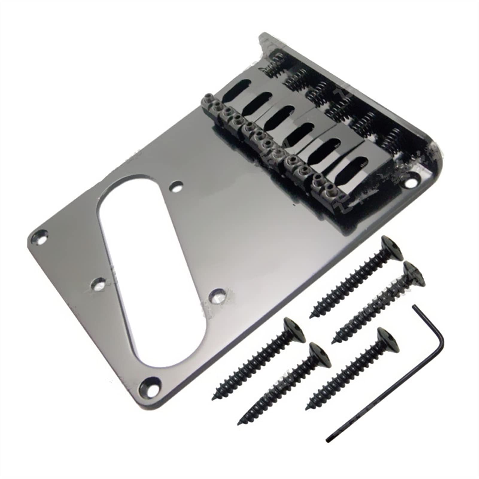 1 Set Electric Guitar 6-Saddle Bridge Replacement Part - Premium Metal Bridge for Fender Stratocaster Style Guitars - Perfect for Guitar Repair, Upgrades & Professional Performances