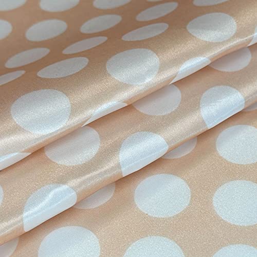 Peach and White Polka Dot