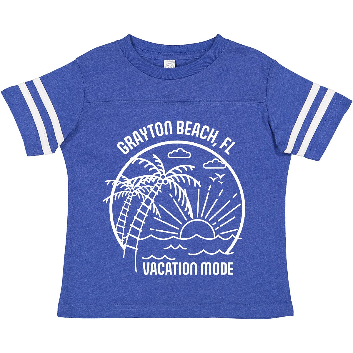 Inktastic Summer Vacation Mode Grayton Beach Florida Toddler T-Shirt - Cute Graphic Tee for Boys & Girls - Perfect Beach Trip Outfit & Casual Playwear