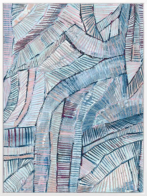 Dhala Bu Nya Bula Blue Canvas Art Print - Modern Wall Decor for Living Room, Bedroom & Office - Handmade African Inspired Artwork