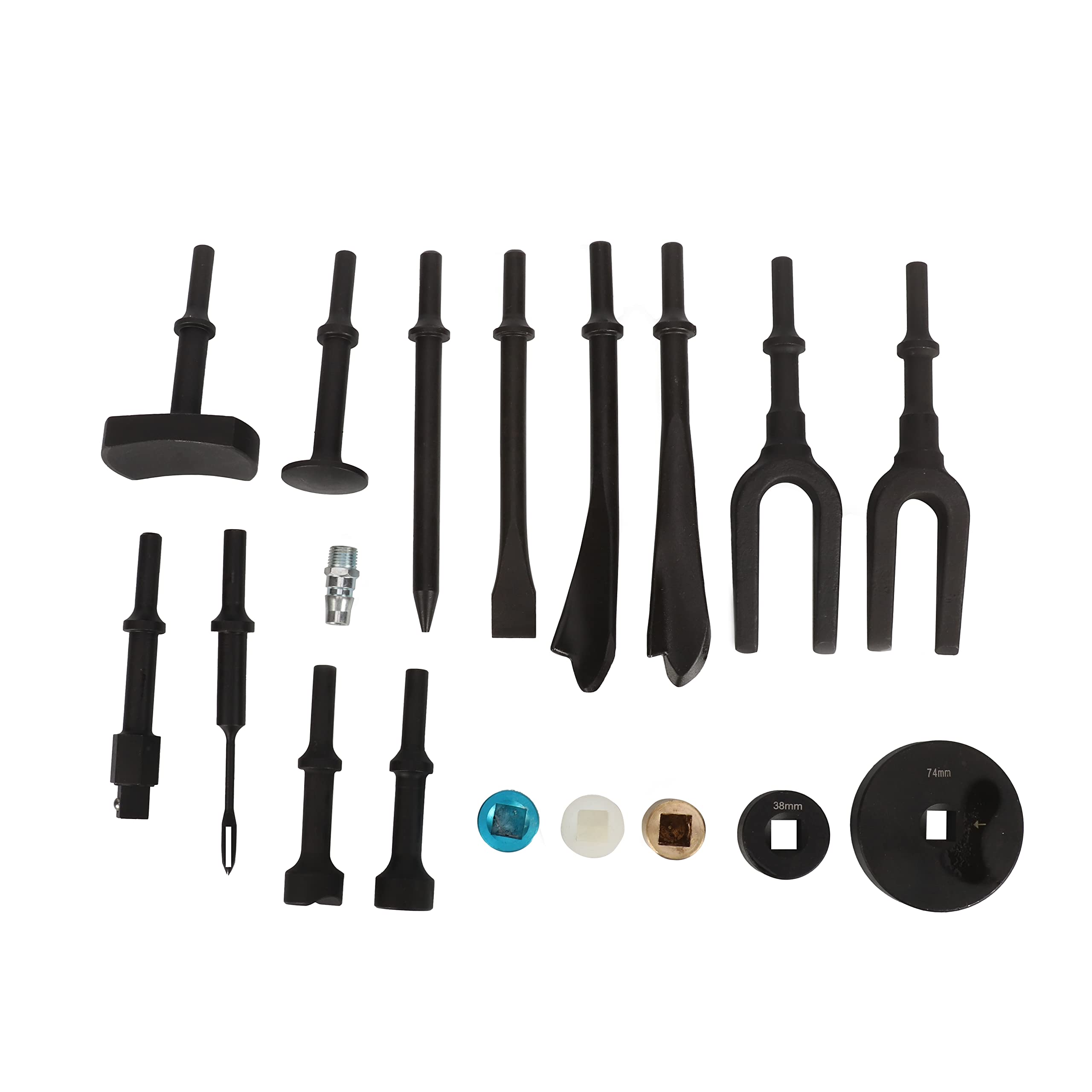 MYOYAY 19-Piece Air Hammer Kit - Heavy Duty Pneumatic Hammer with Chisel Set for Metalworking, Auto Repair & Demolition | Professional Air Hammer Tool for Automotive, Construction & DIY Projects