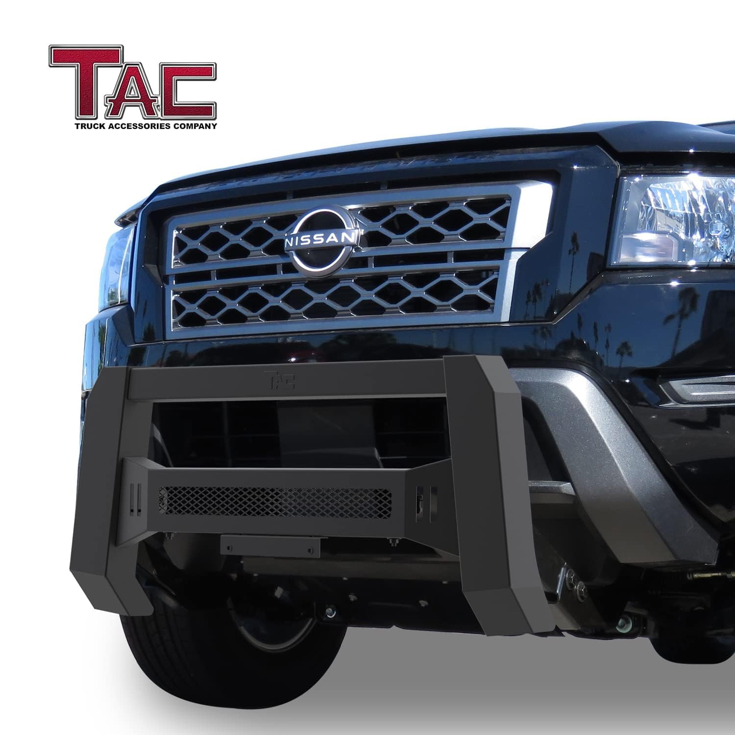 TAC Predator Modular Bull Bar for 2022-2025 Nissan Frontier - Black Textured Front Bumper Grille Guard with Mesh Design | Compatible with 20