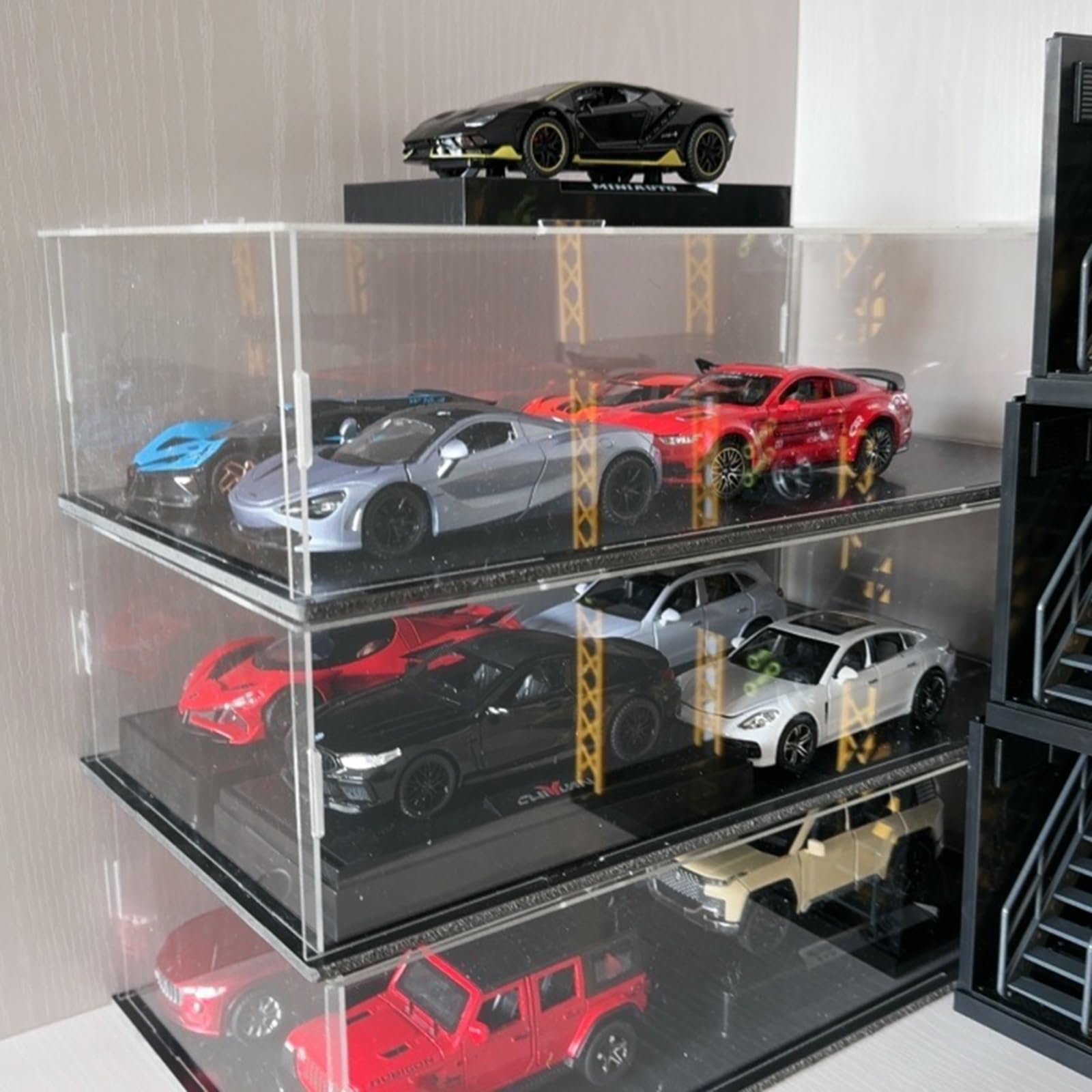 7.8in Miniature Display Case - Clear Dust-Proof Protective Cover for Collectibles, LEGO Blocks, Model Cars, Action Figures & Trophies (25x20x20cm) - Perfect for Showcasing Handmade Crafts, Birthday Gifts & Award Statues