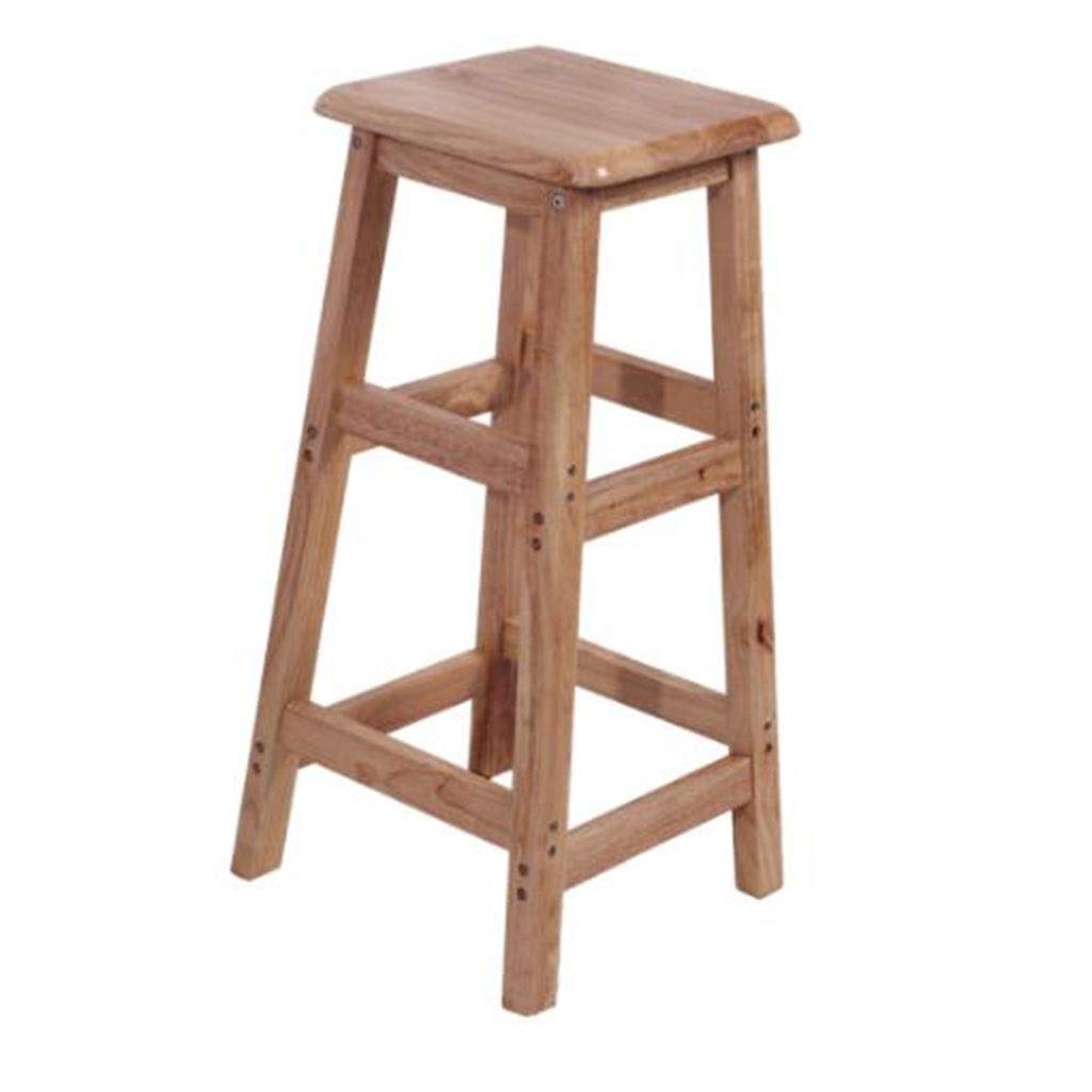 Eco-Friendly Wooden Bar Stools with Footrest - Ergonomic Arc-Shaped Seat for Kitchen Island & Counter Height (30x45/50/60/70CM) - Durable Dining Stools for Home, Restaurant & Cafe Use