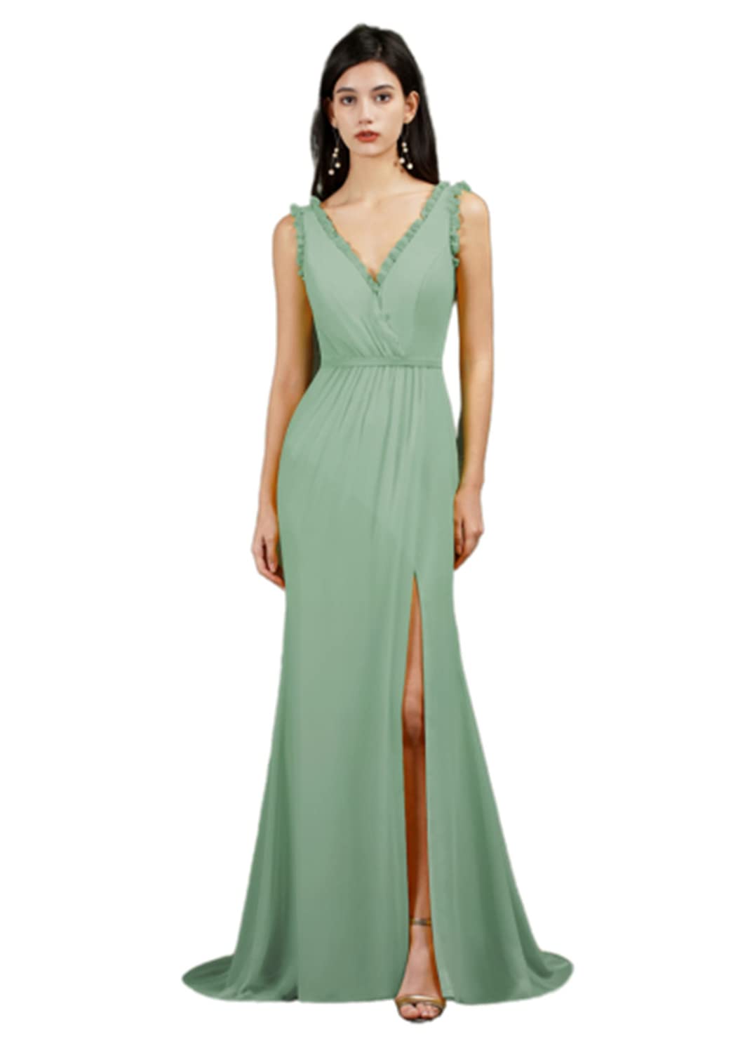 Elegant Off-the-Shoulder A-Line Pleated Chiffon Bridesmaid Dress for Wedding, Formal Evening Gown - Perfect for Bridal Party, Prom, Cocktail Party & Special Occasions