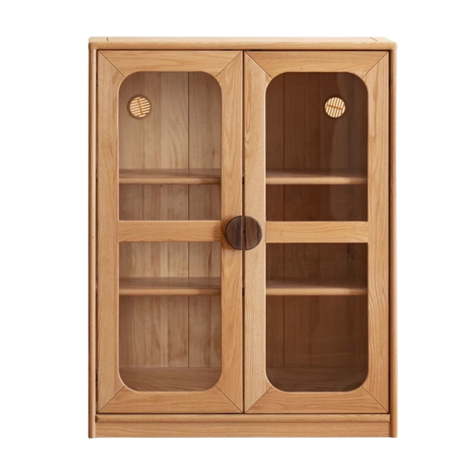 31.5x13.8x40.5 inch / 80x35x102.9 сm / Natural Wood Color / Double Door Bookcase